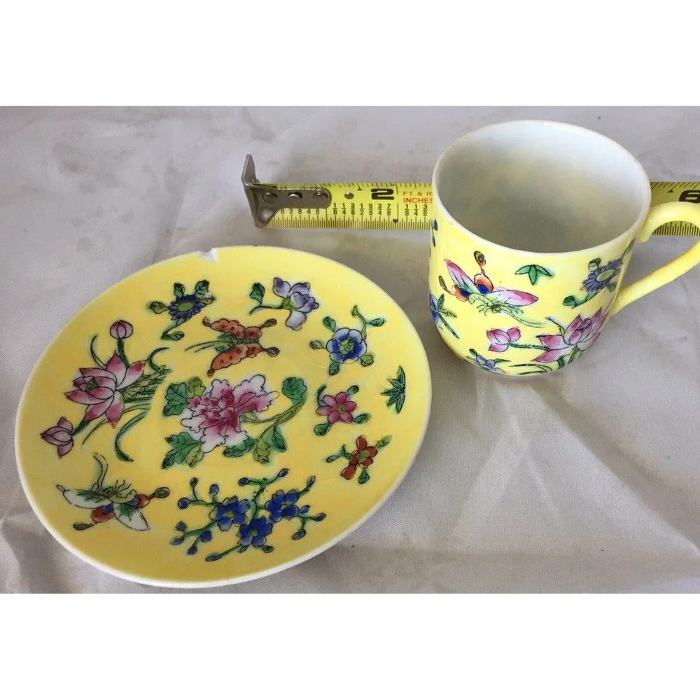 Vintage Collector Demitasse Tea Cup & Saucer Porcelain Hong Kong